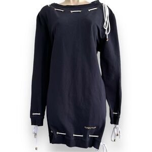 Bluemarine Blugirl Folies Blufin Cotton French Terry Nautical Dress Size 12